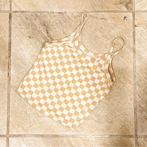 ARQ crop tank - Carres/Checkered - XS